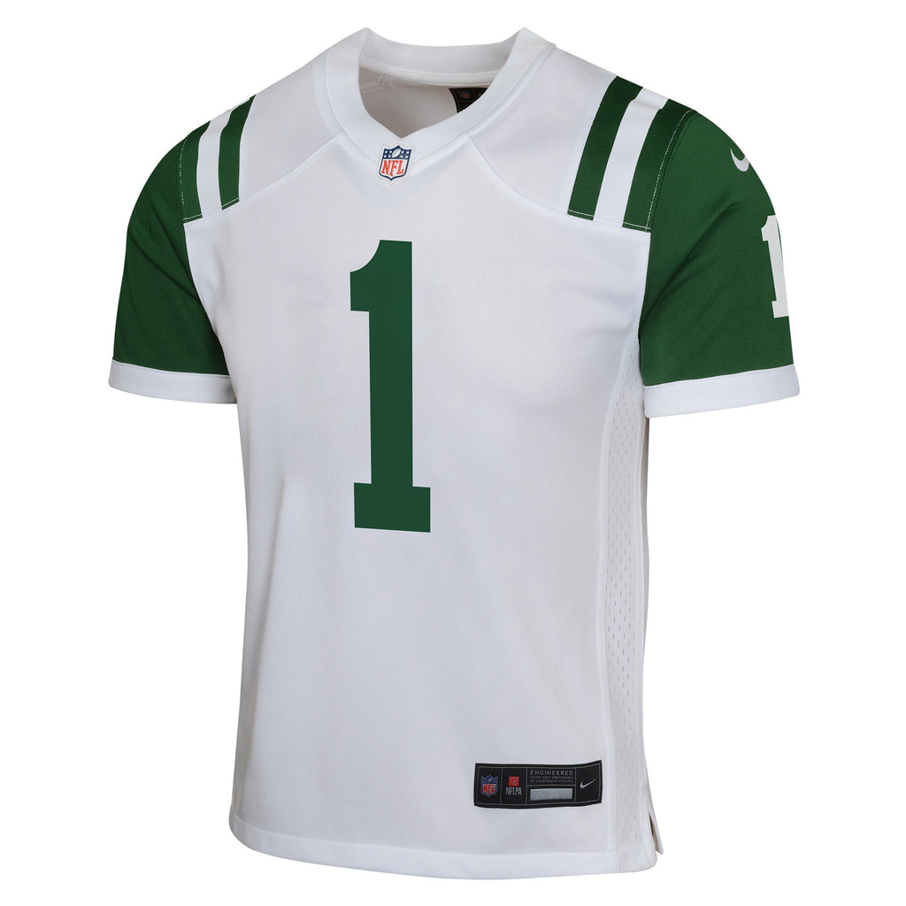 Youth Sauce Gardner New York Jets Nike Classic Alternate White Game Replica Jersey