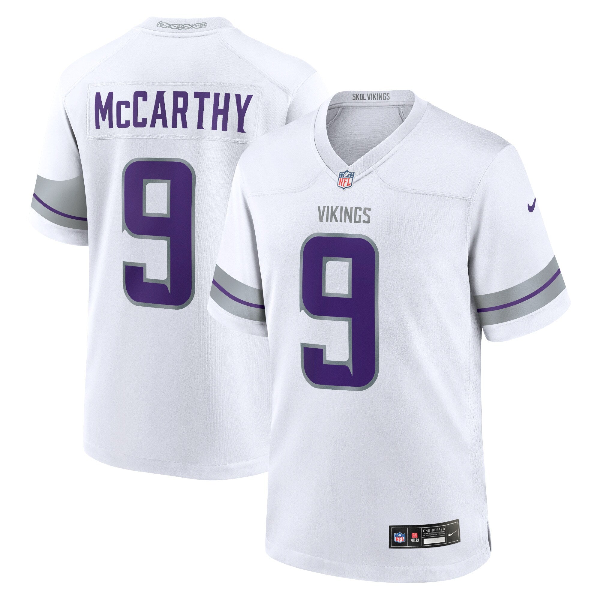 Youth Minnesota Vikings JJ McCarthy Nike White Alternate Game Player Jersey